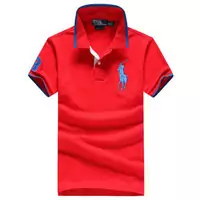 polo coton tee shirt pique slim fit classic red single